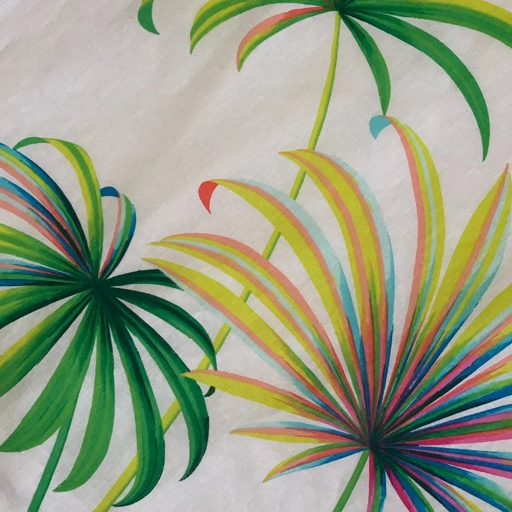 SOLD π2X HPπTommy Bahama Women's Cirque De Palm White Linen Shift Dress Sz XL - Picture 9 of 14